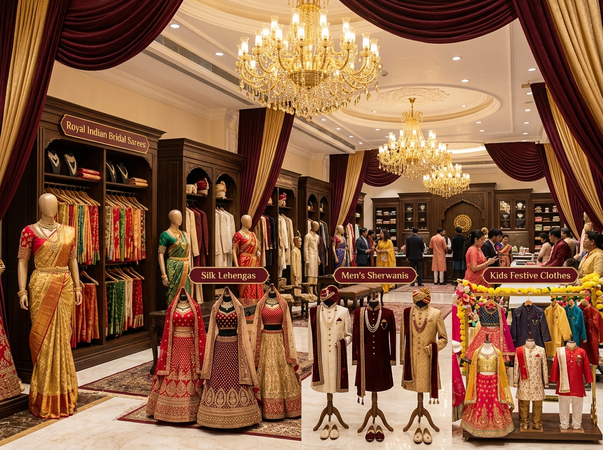 Bridal Silk Sarees and Lehengas at Ethencity
